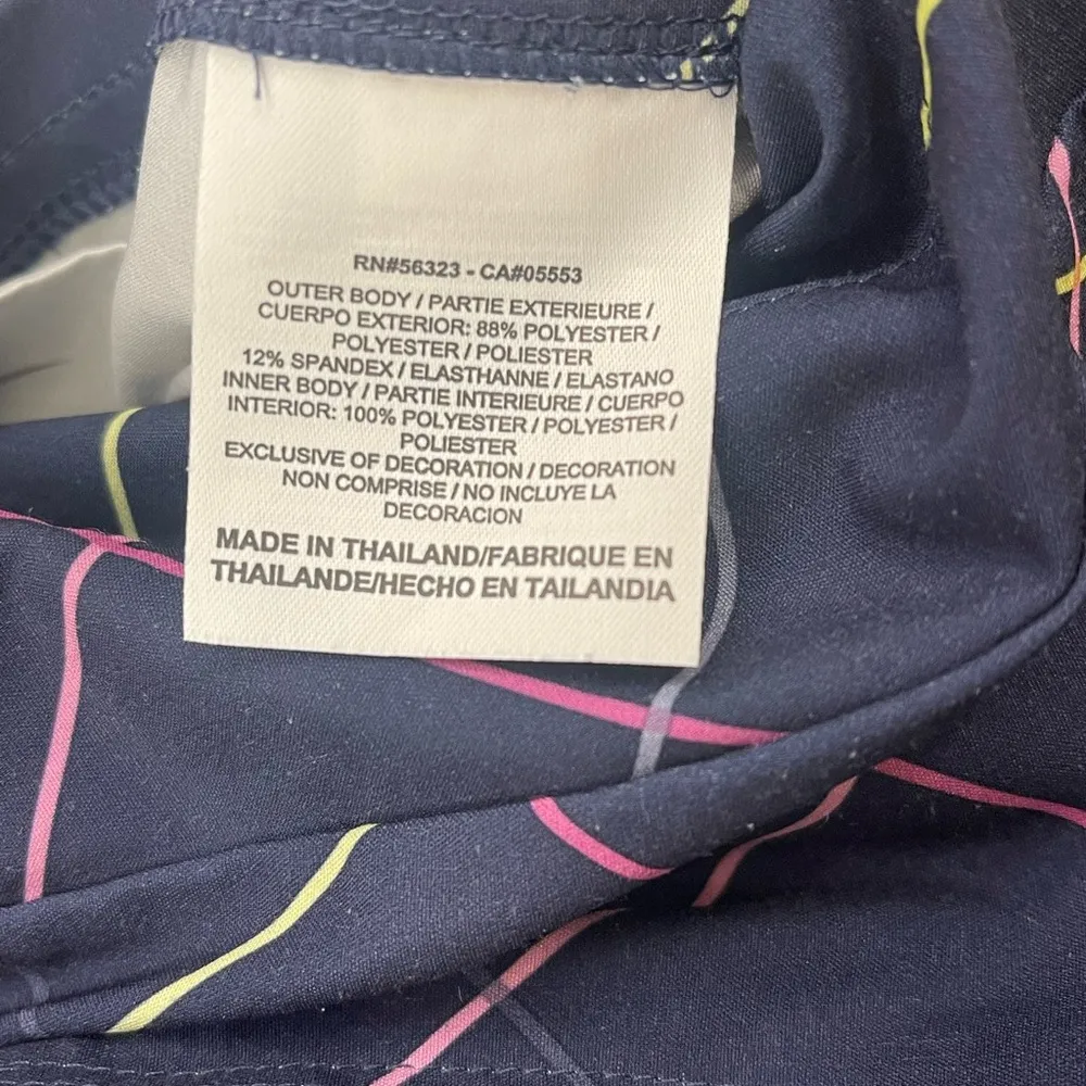 Nike golf navy blue plaid reversible skirt snap closure medium - Image 6