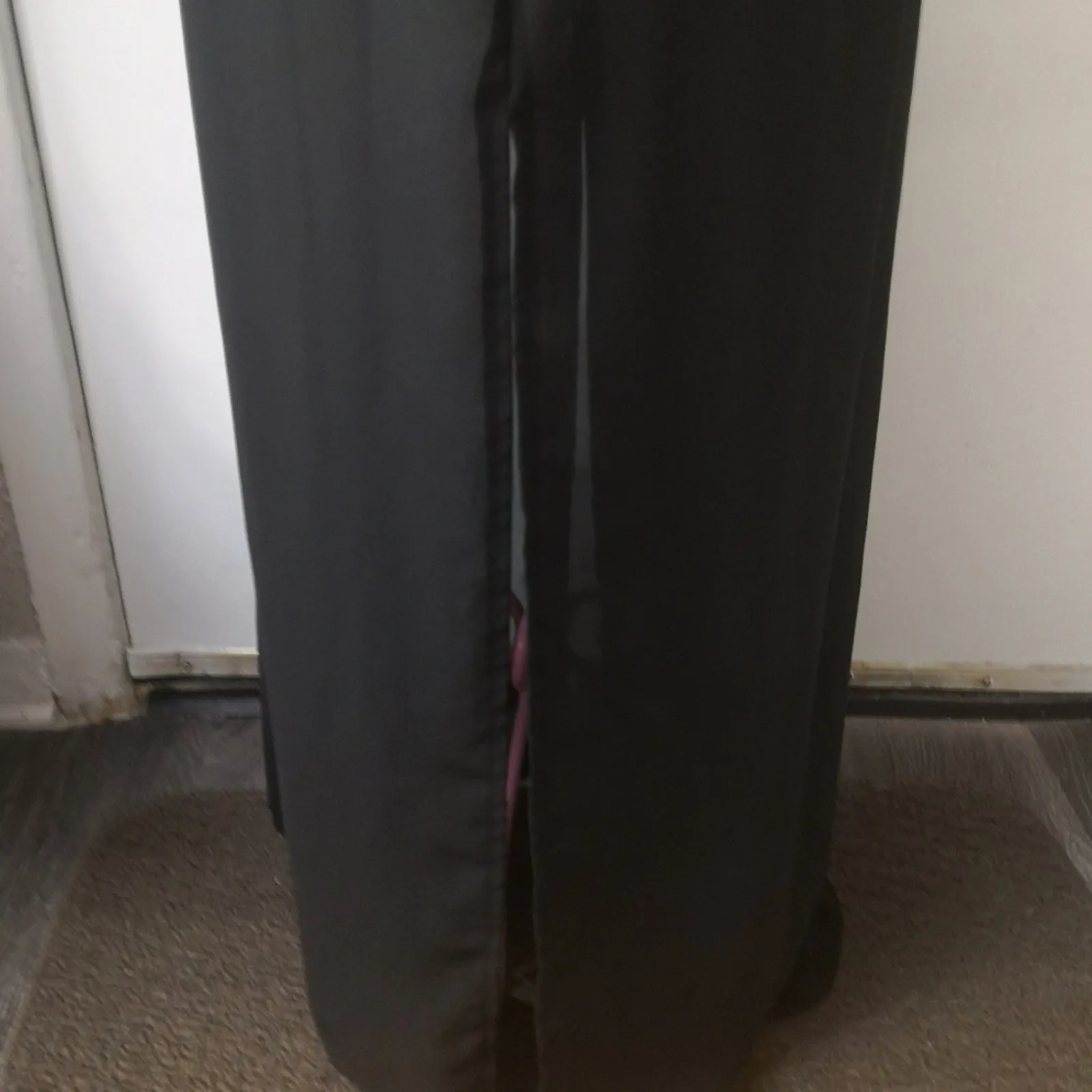 Forever 21 Black Sheer Maxi Skirt S Minimalist Fairycore Balletcore Bohemian - Image 3