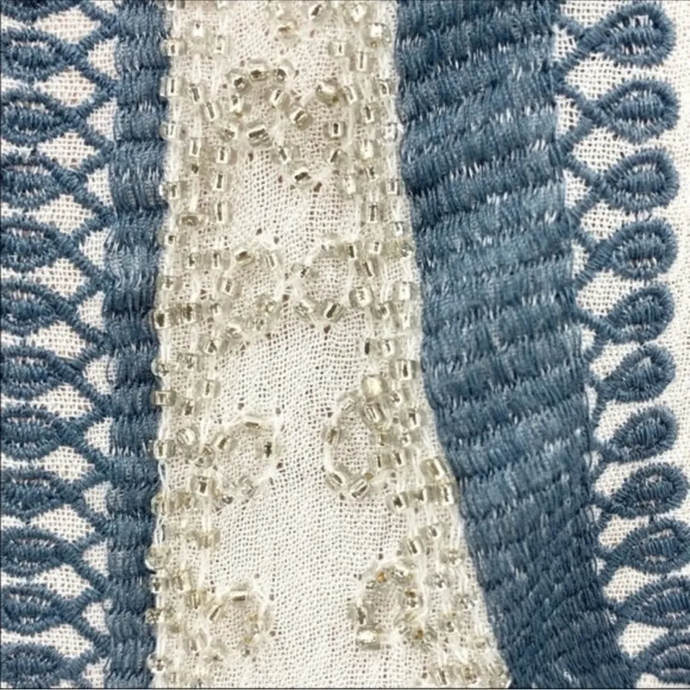 Anthropologie Raga Beaded Embroidered Bohemian Top. Size XS. - Image 2