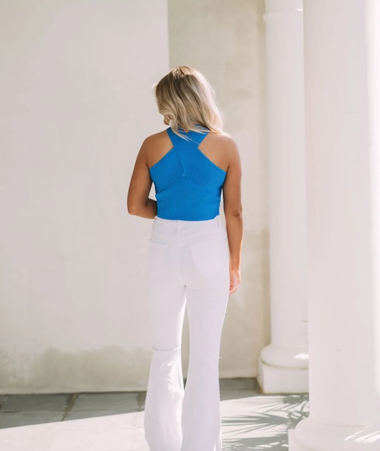 Blue Criss Cross Top - Image 3