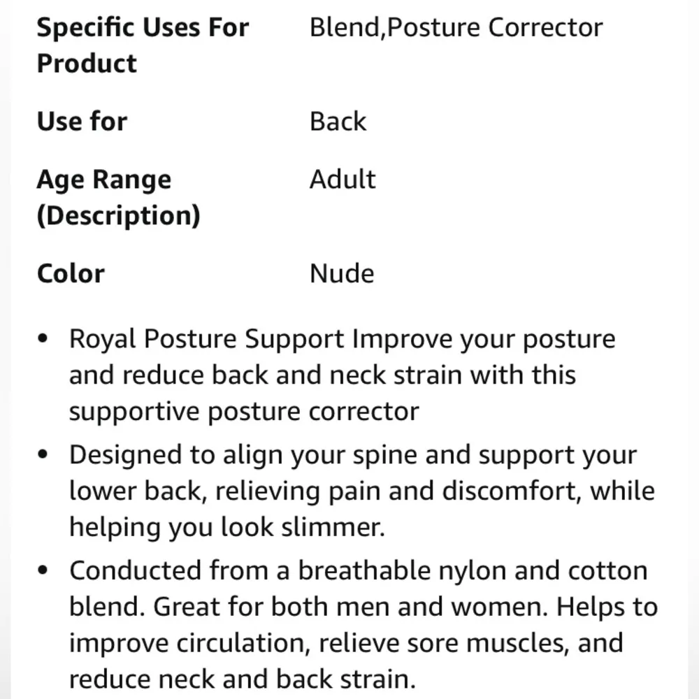 Royal Posture Nude Back Brace S/M Tan Size undefined - Image 8