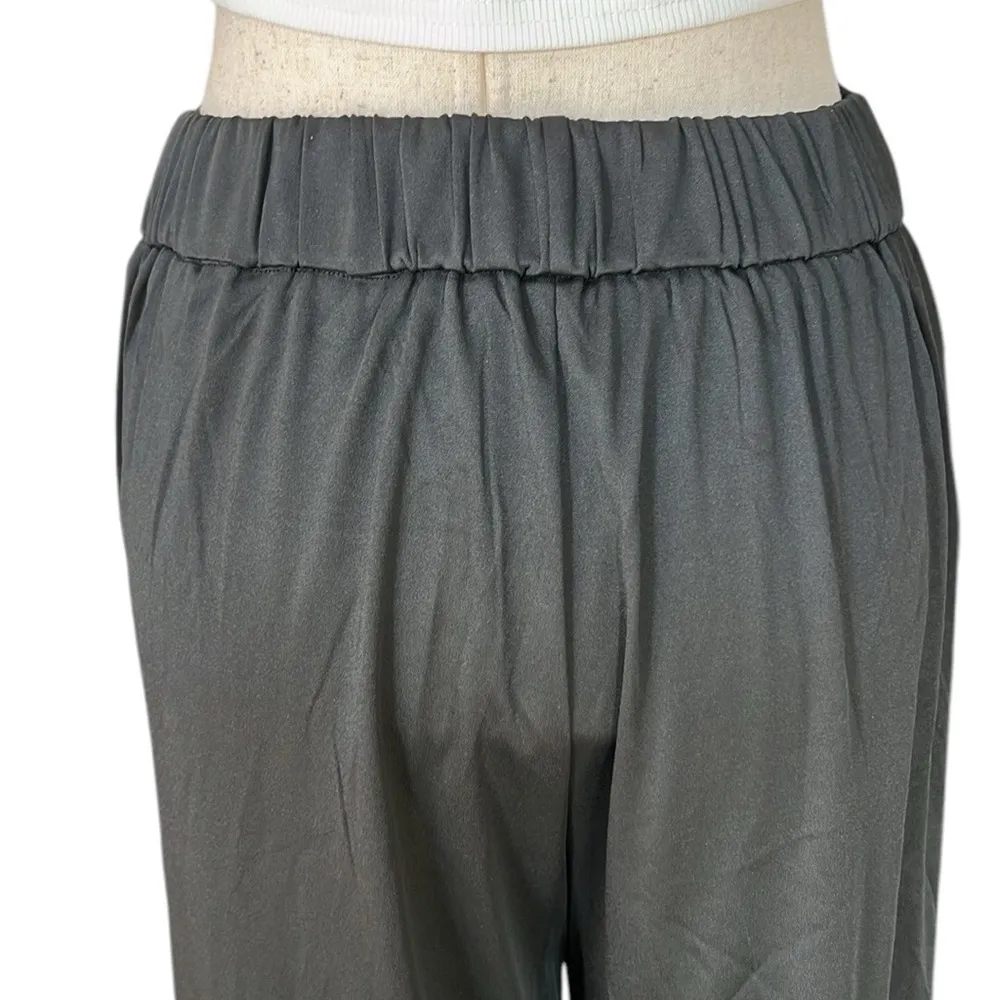 Elainone Black Wide Leg Pull On Pants With Pockets - Image 5