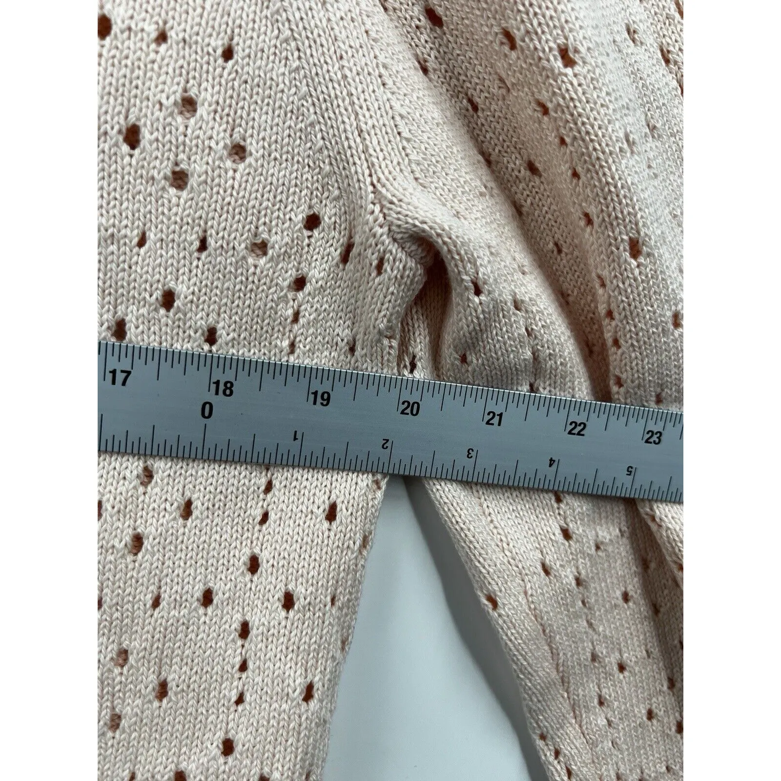 J. Crew Pointelle Point Sur Crewneck Sweater In Heather Pale‎ Blush Pink XXL New - Image 6