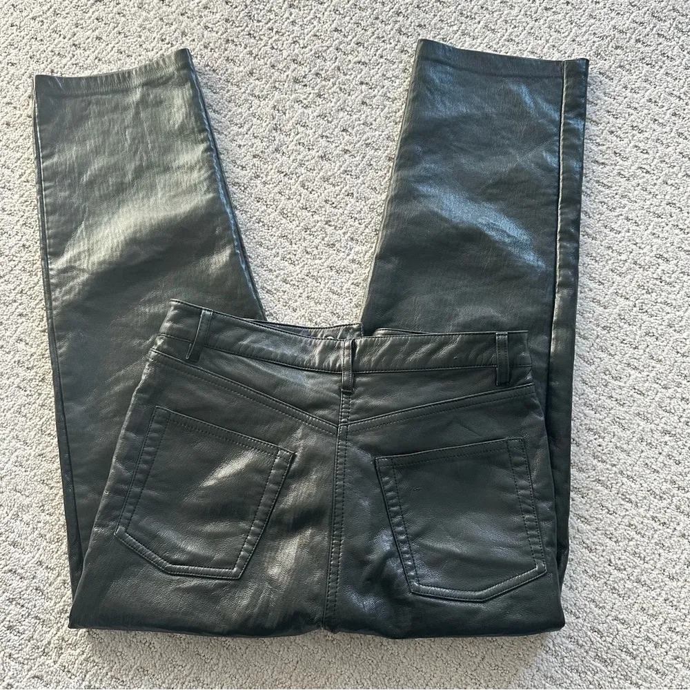 Aritzia Wilfred faux Leather Straight Leg Cropped Pants - size 4 - Image 5