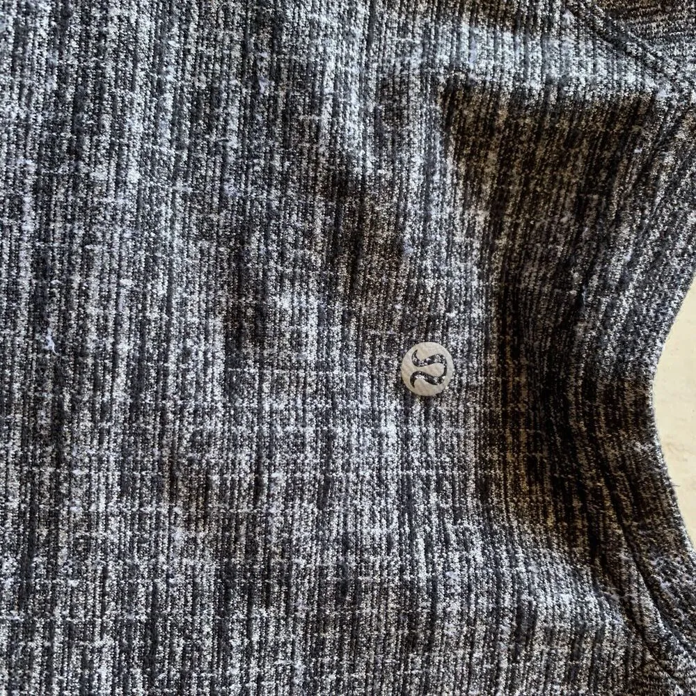 Lululemon Extra Mile Long Sleeve Running  Ringspun Black White - Image 5