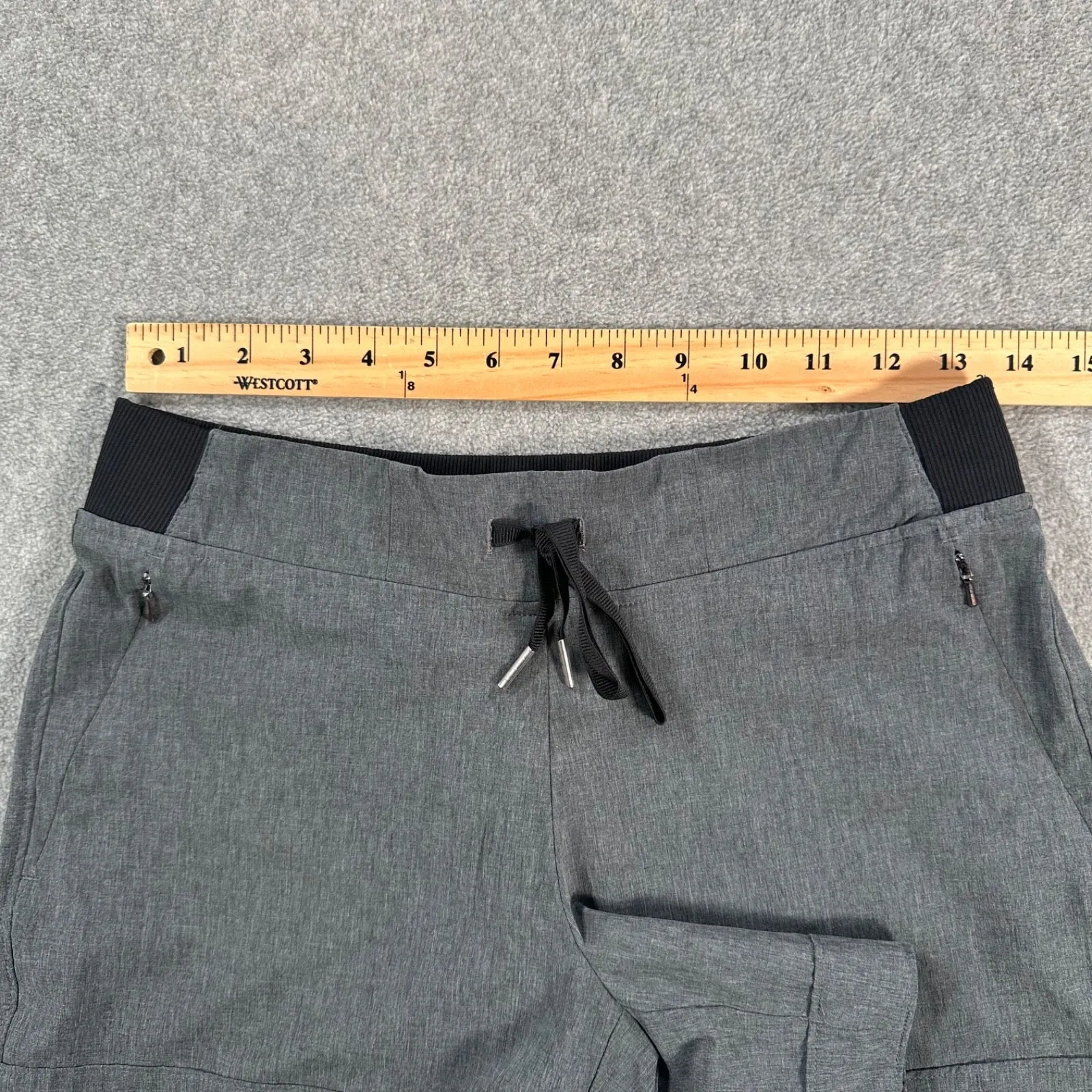 Calia By Carrie Underwood Anywhere Cuff Shorts Women's Small Gray Drawstring - Image 3