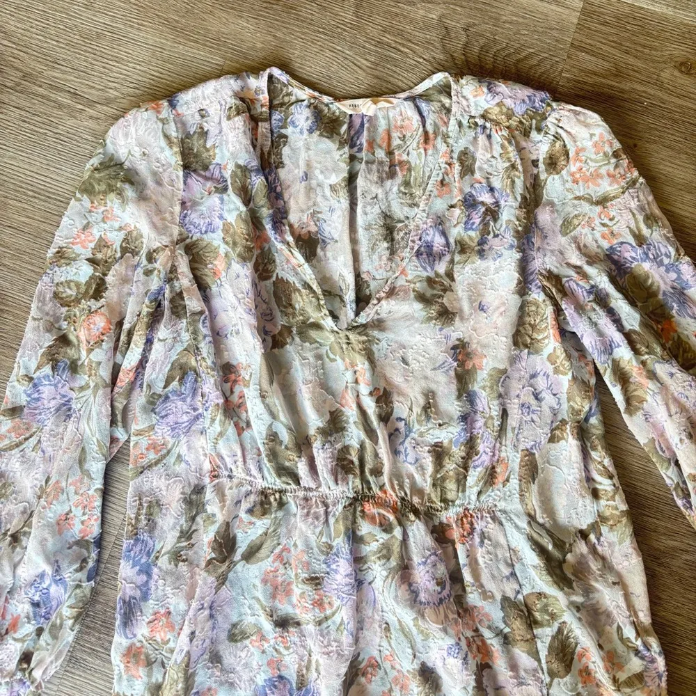 Rebecca Taylor Silk & Cotton Floral Penelope Top - Image 3