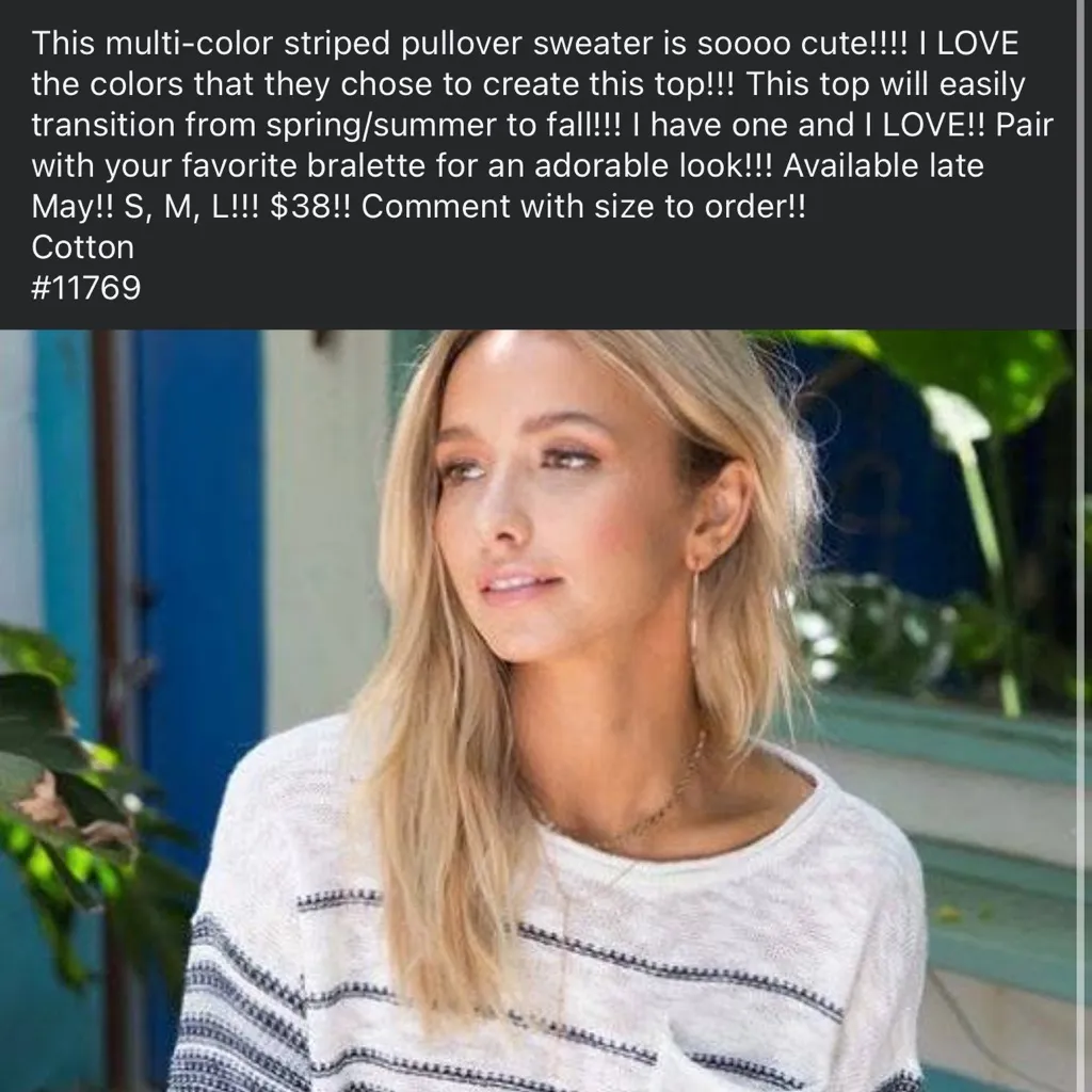 Hem & Thread Colorful Striped Sweater - Image 2