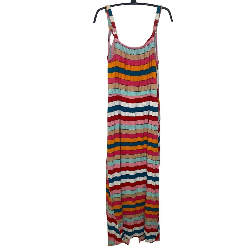 Lane Bryant Colorful Chevron Stripe Mid-Calf Sheath Dress EUC Sz 14/16 Knit - Image 6