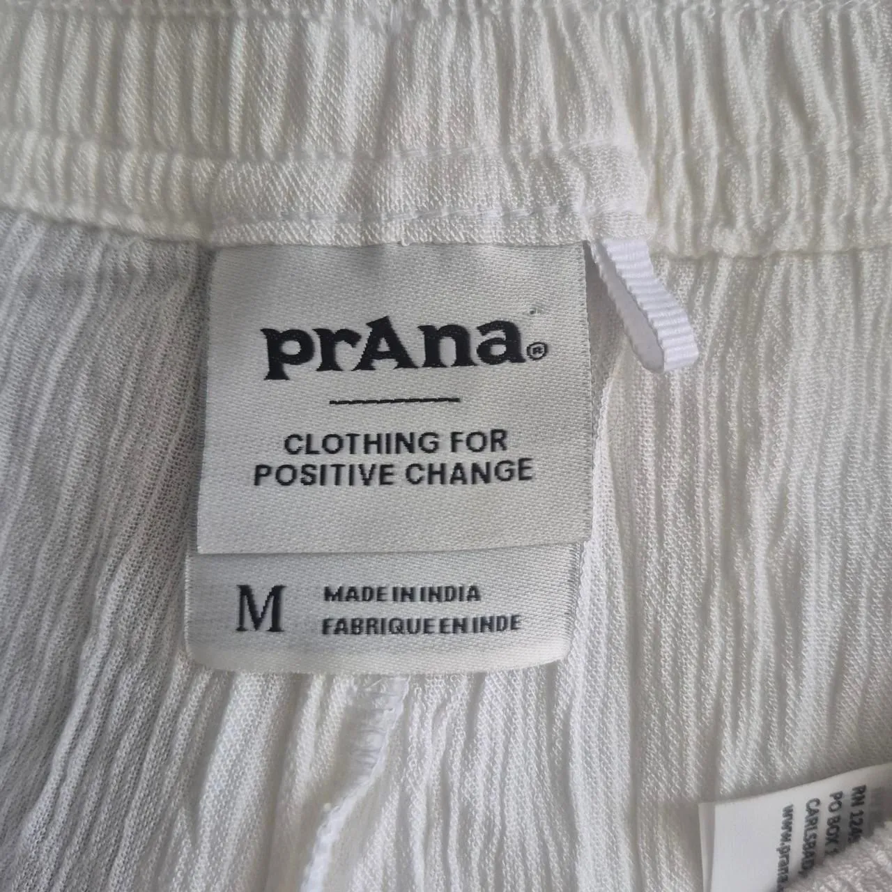 Prana White Fernie Beach Pant Wide Leg Modal Size Medium - Image 4