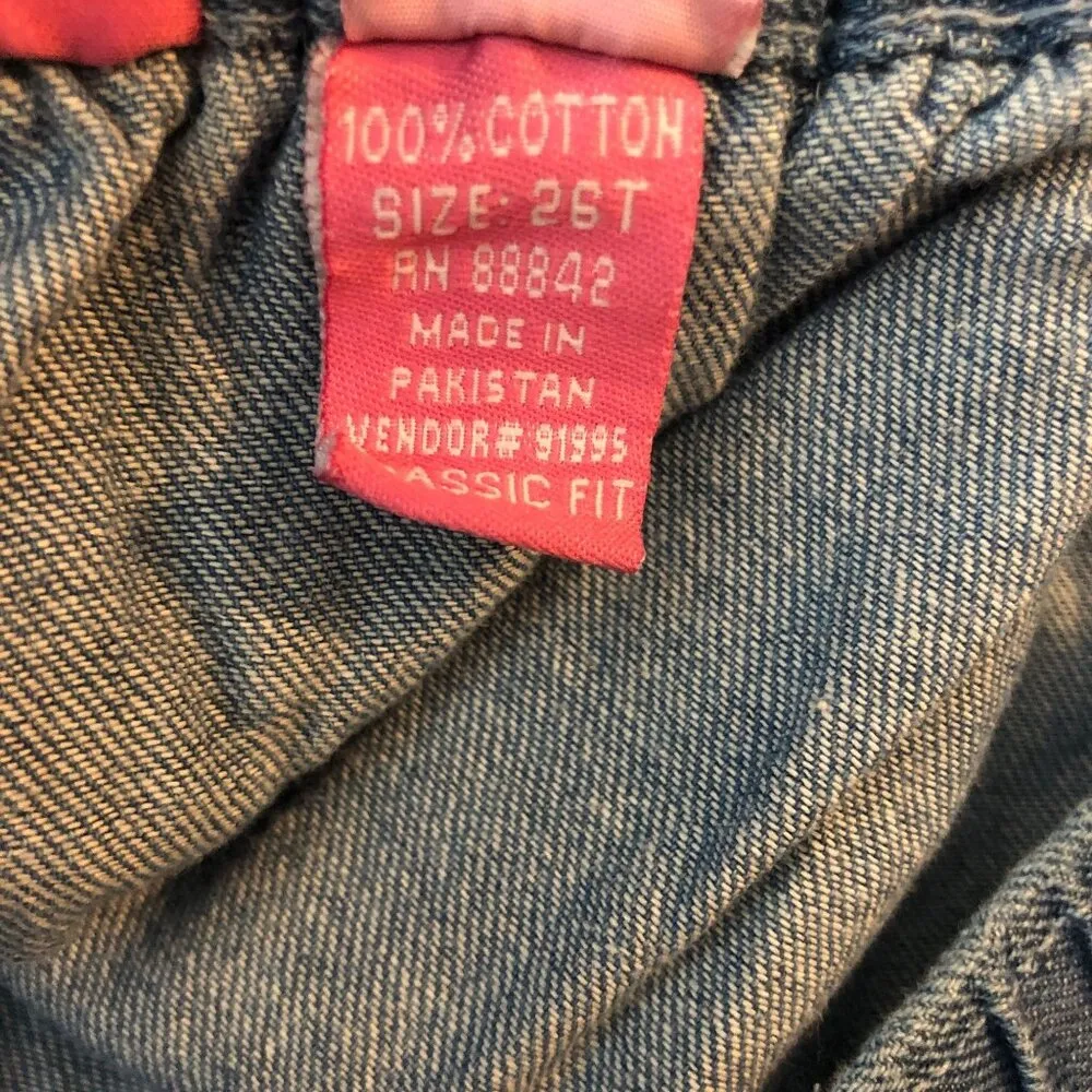 Woman Within Jeans Elastic Waist Pull On Cotton Classic Fit Straight Leg 26T - Image 4