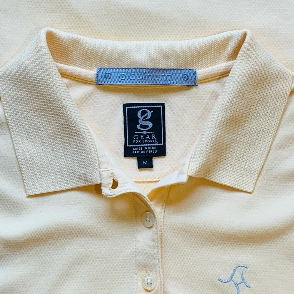 Gear For Sport Women Yellow Collared Athletic‎ Sleeveless Button Down Shirt Sz M - Image 6