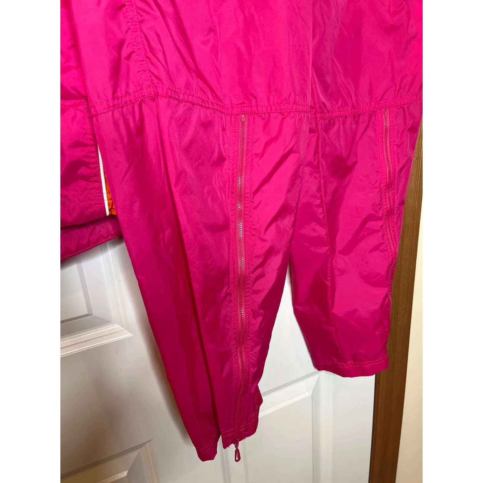 Vintage Nike Windbreaker Tracksuit Women Oversize  Large Retro Pink Orange - Image 2
