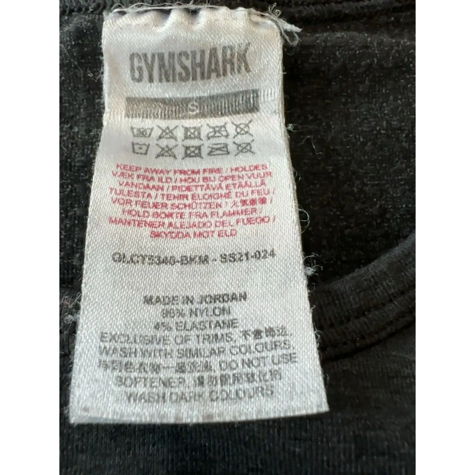 Gymshark Vital Seamless 2.0 Long Sleeve Crop Top Sz‎ S Black Marl Athleisure Gym - Image 3