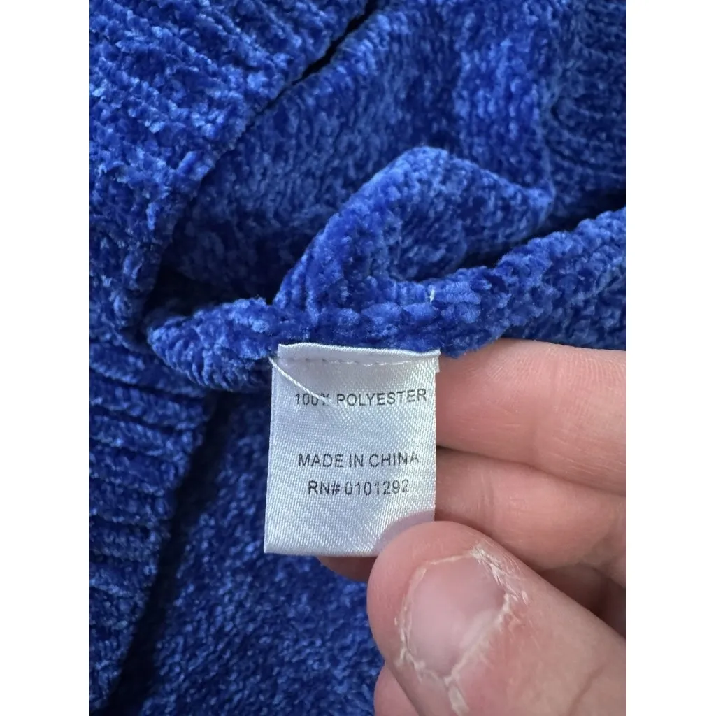 Lulu B Women Size Large Blue Knit Sweater Polyester Classic City Office Winter - Image 8