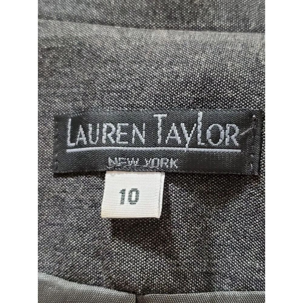 Lauren Taylors Women Gray Polyester Single Breasted Blazer & Dress 2 Pcs Suit 10 - Image 10