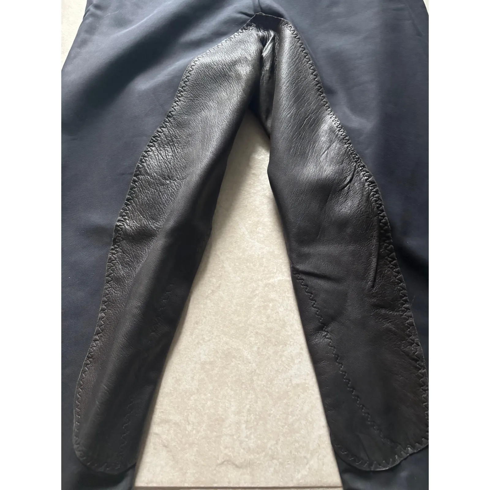 Aanstadt Das Equestrian Riding Breeches Size 32 Deerskin Leather Full Seat Pants Black - Image 3