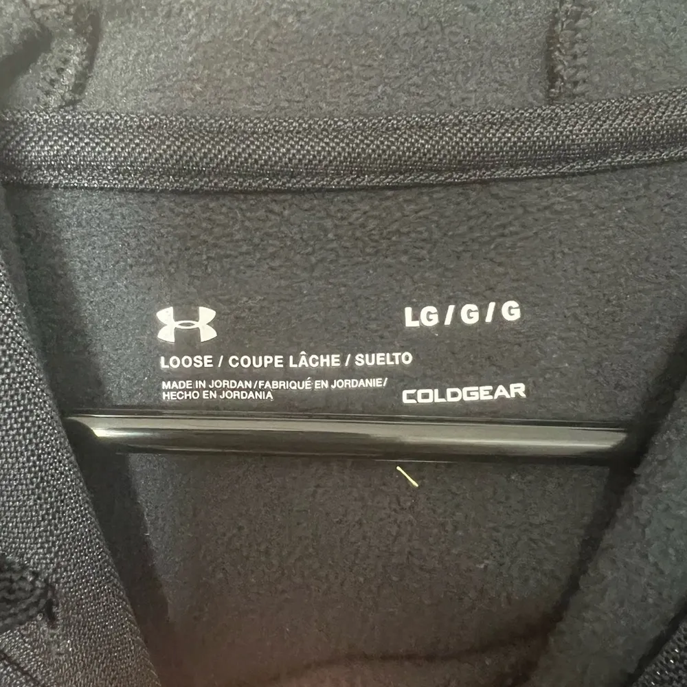 Under Armour Black ColdGear Hoodie Size L - Image 2