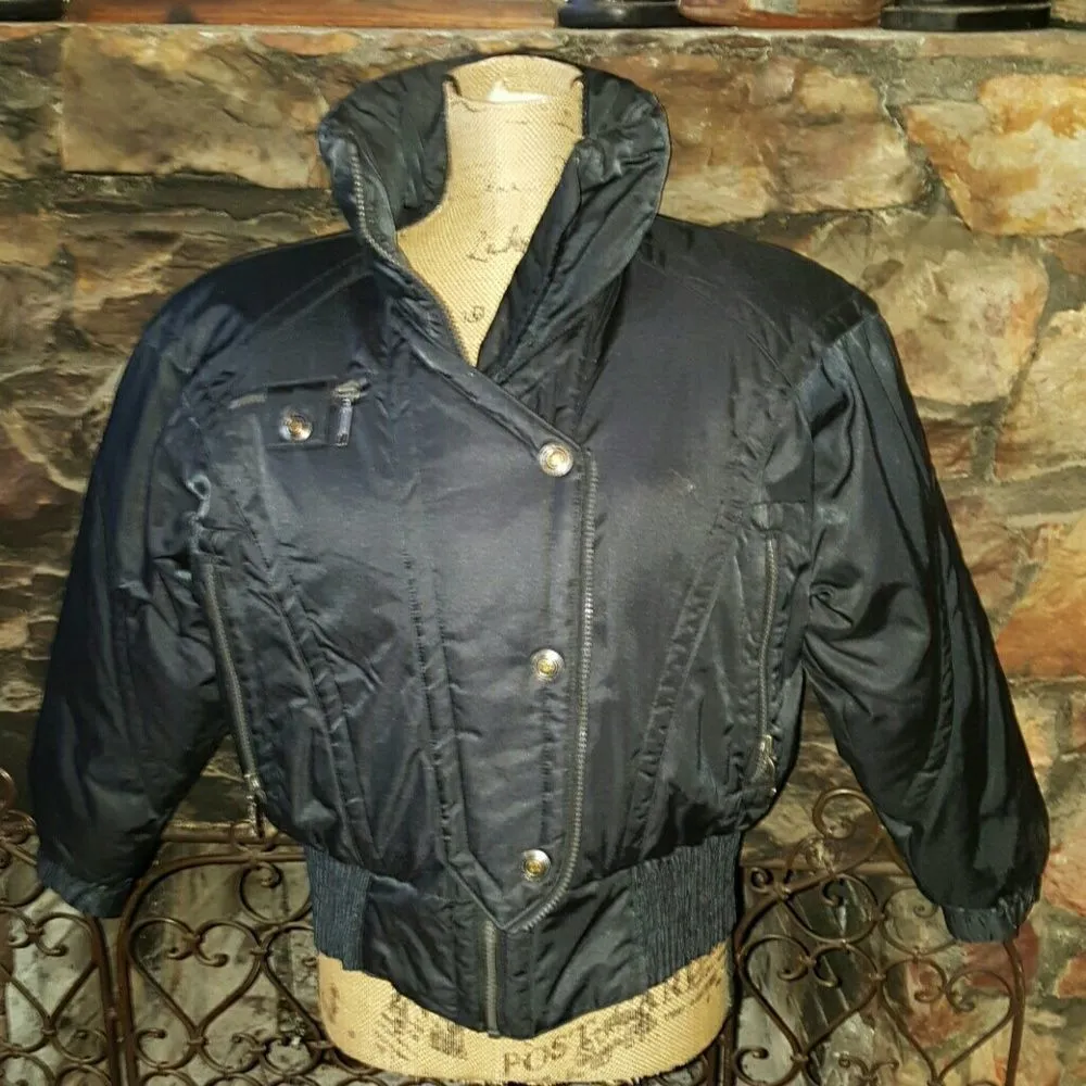 Fall Line Vintage Down‎ Ski Jacket Black - Image 2