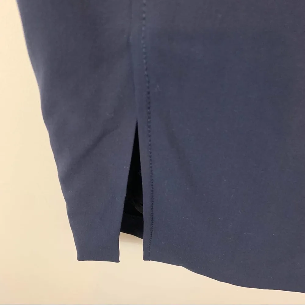 Margon Virgin Wool Navy Sleeveless Sheath Dress Size 4 - Image 3