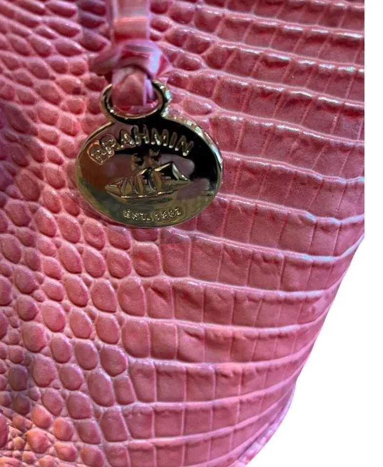 Brahmin Georgina Pink Punch Melborne Satchel Purse Bag Womens NEW No Tags - Image 6