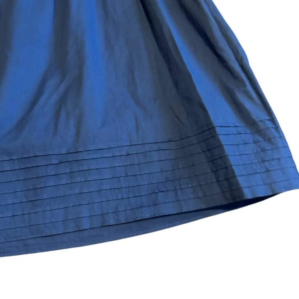 Maeve Anthropologie Sleeveless Dress Embroidery Blue Defined Waist Cotton Size 6 - Image 9