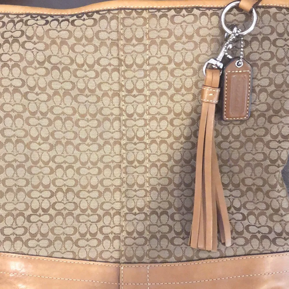 COACH Mini Jacquard Signature C Crossbody Convertible Tote Shoulder Bag - Image 8