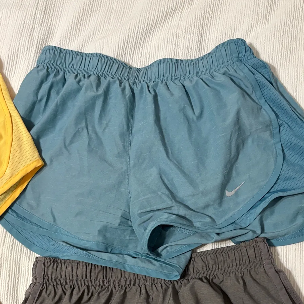 Nike Women's Athletic Shorts - Yellow, Blue, Orange, Gray - Image 4