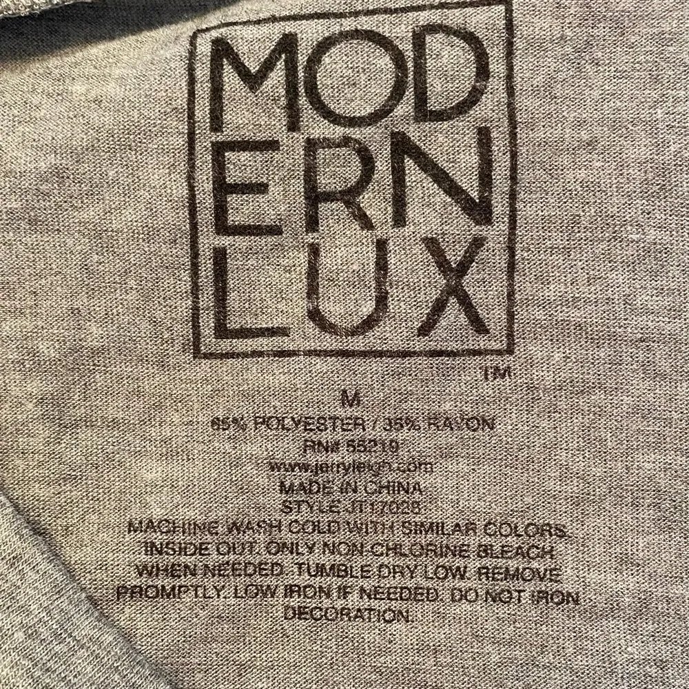 Modern Lux || Grey/white “Blessed” tee with extended tail.  Super soft and comfy! - Image 6