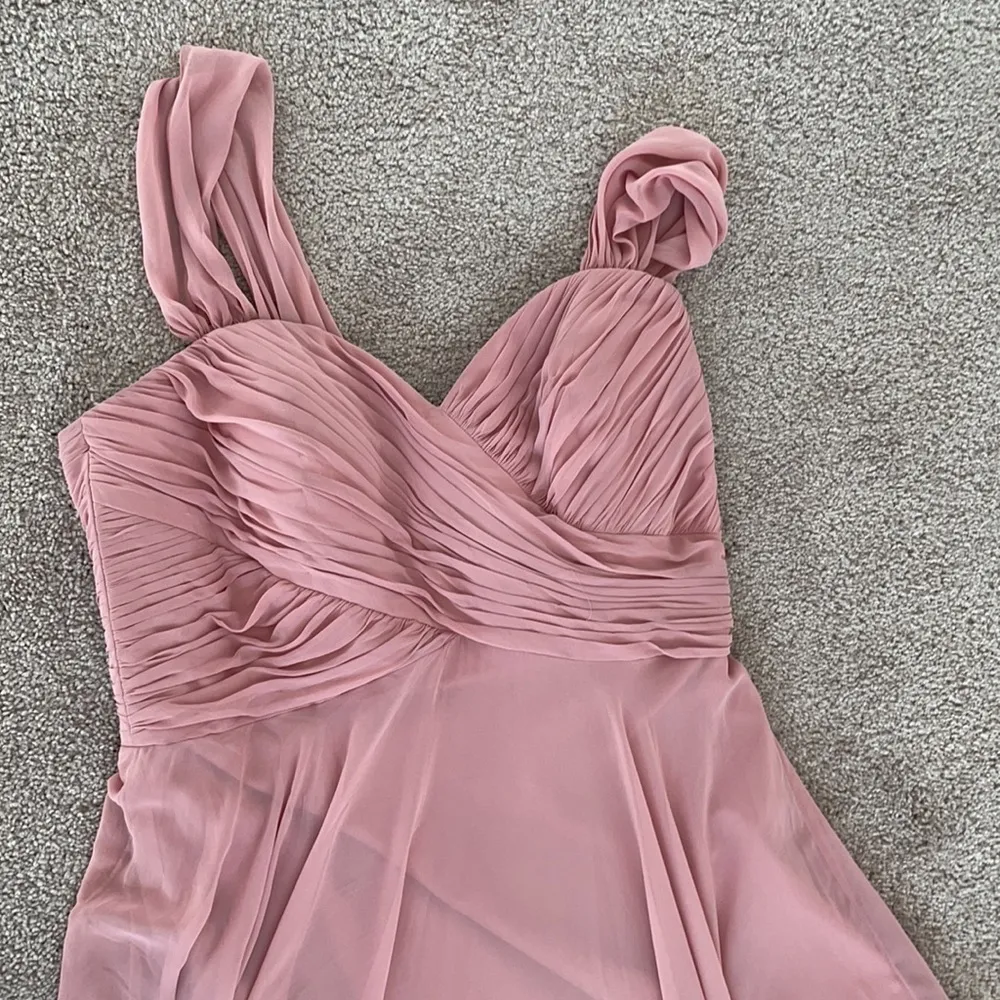 Dessy Collection Vivian Diamond Lux Chiffon Off - Image 5