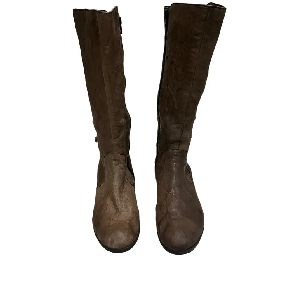 Born W22402 Sage Minerale Crunched Leather Riding Boots, Sz 8.5 - Image 6