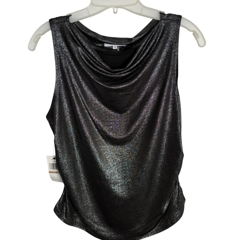 Calvin Klein Womens Black 2PC A-line Pleated Skirt Jacket Blazer Suit Set Sz 12P - Image 7