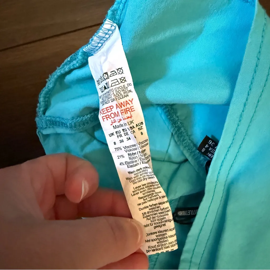 PrettyLittleThing Turquoise Strapless Top - Image 4