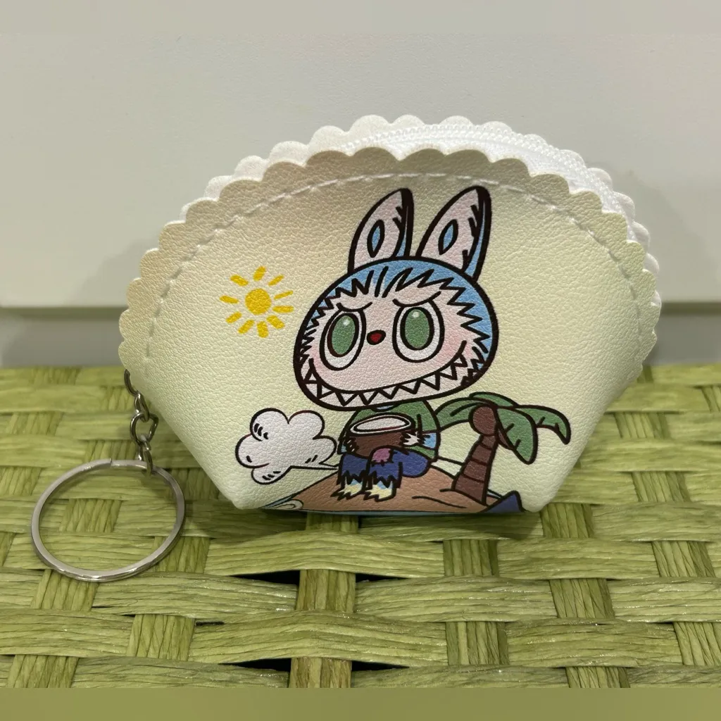 Labubu Keychain Coin Purse NEW White - Image 2