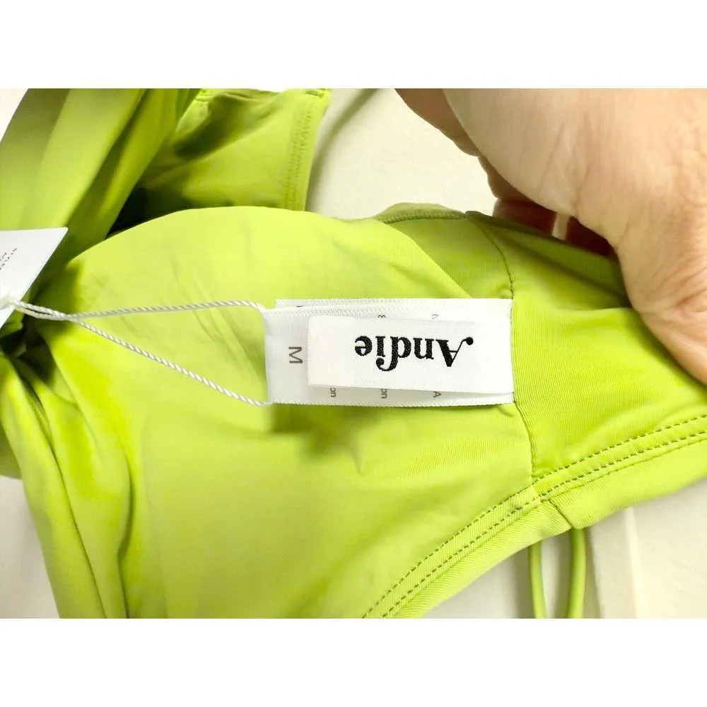 NWT Andie The Milos One Piece Long Torso Swimsuit Avocado Green Women's Size M - Image 5