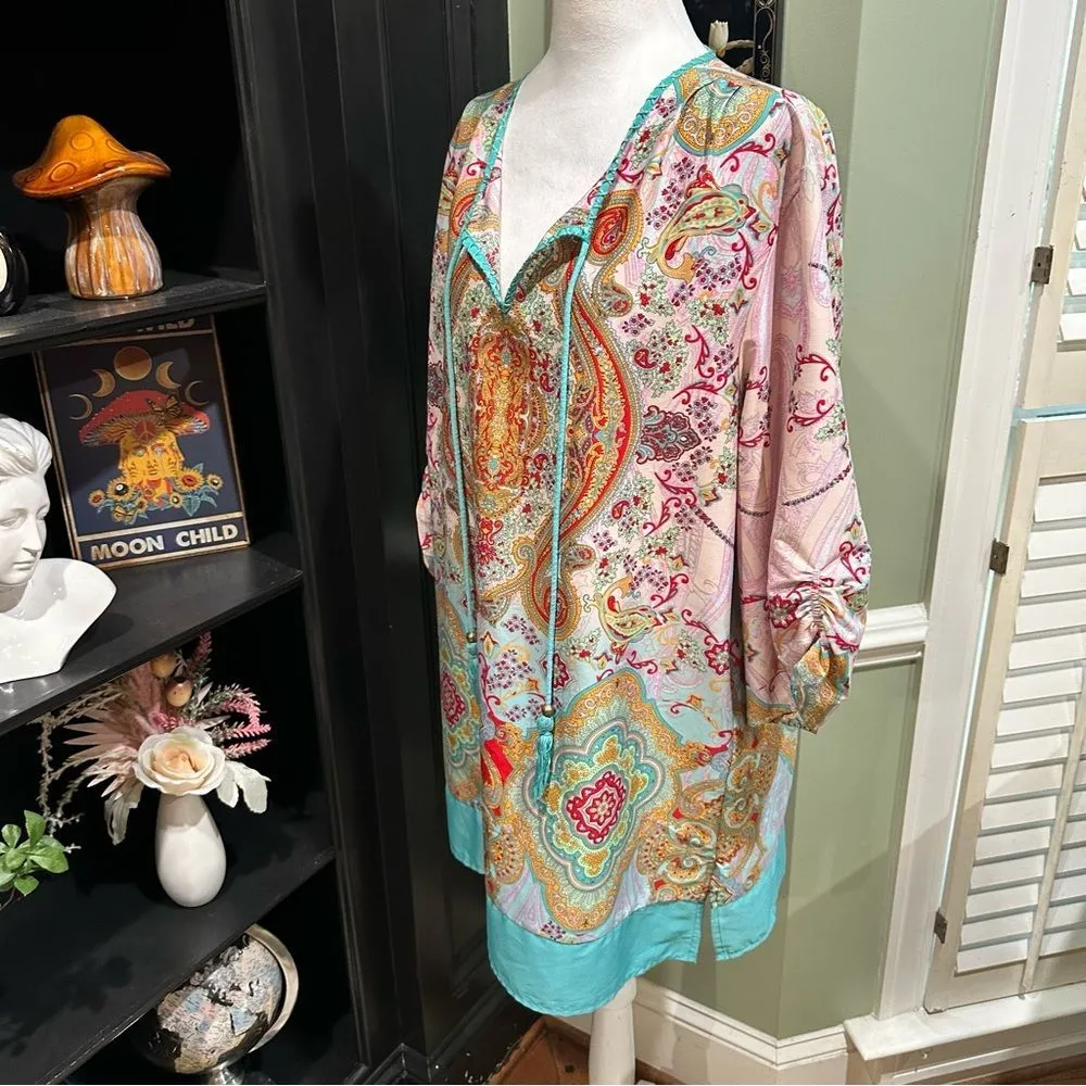 Soft Surroundings Boho Paisley Tunic Top – Size Medium - Image 10