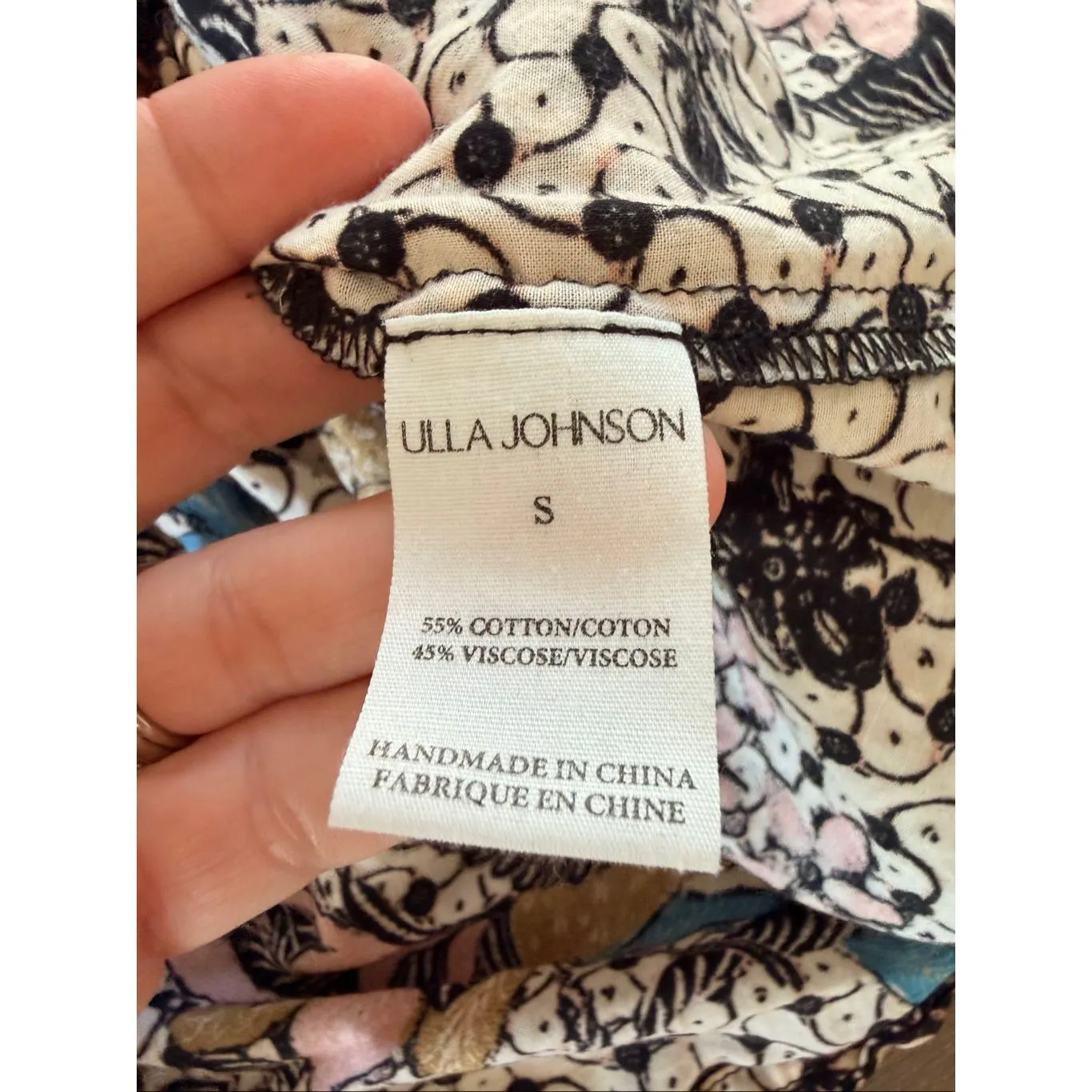 Ulla Johnson Bijou Printed Cotton Viscose Shorts Size Small - Image 5