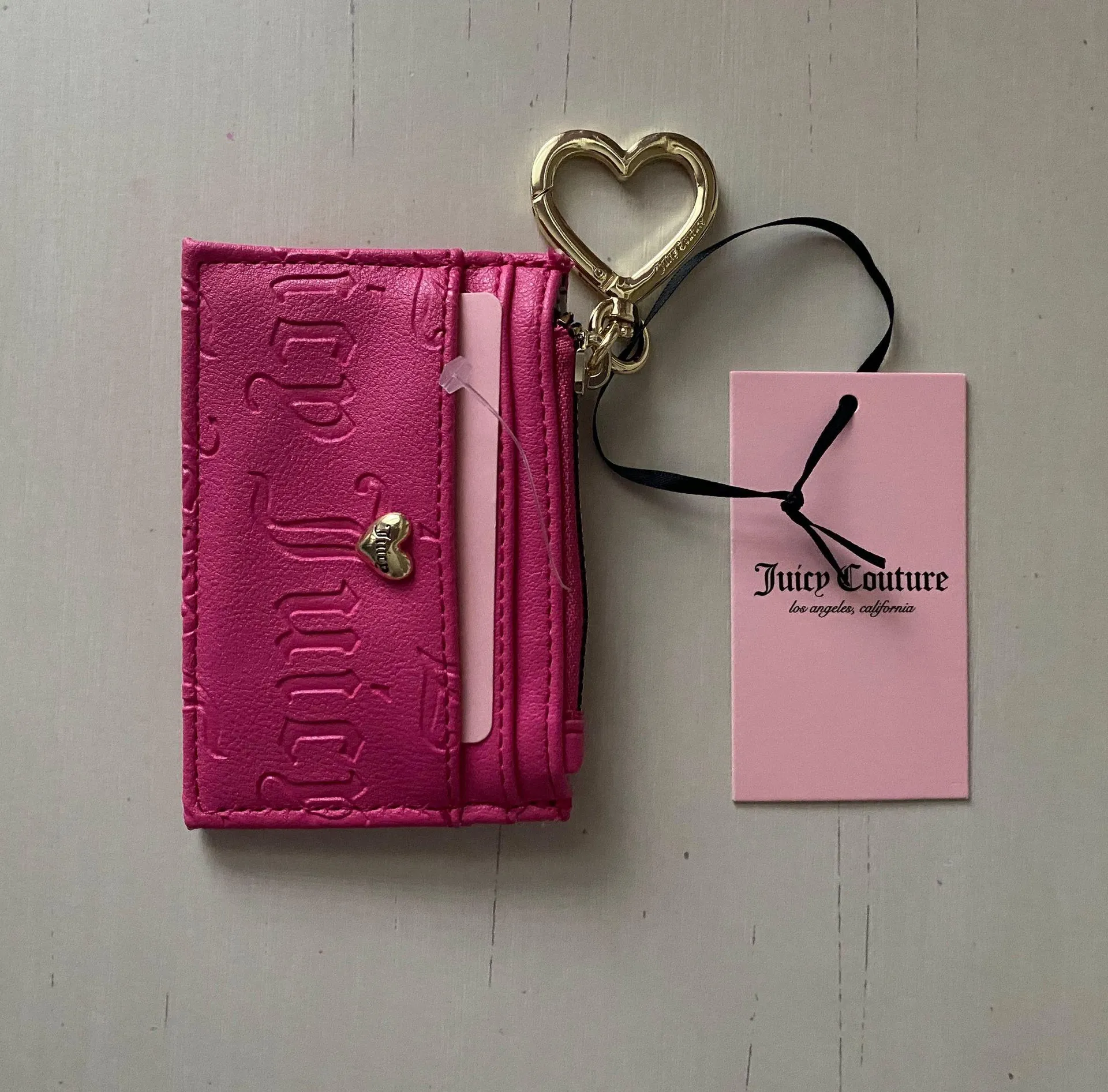 NWT  Y2k monogrammed hot pink cardholder wallet - sorbet - Image 2
