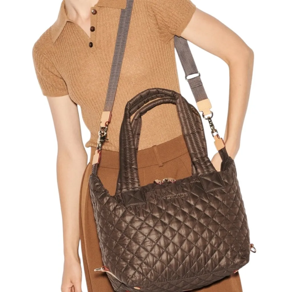 MZ Wallace Walnut Medium Sutton Deluxe Crossbody Bag Satchel Purse Brown RARE - Image 5