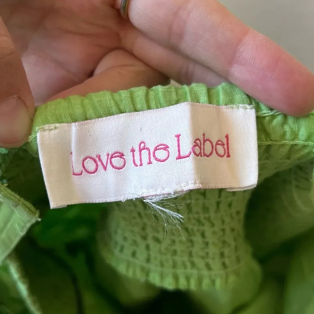 love label anthro Arya Opaline Ruffle Sundress Peasant Midi milkmaid Cottagecore Green Size XL - Image 8