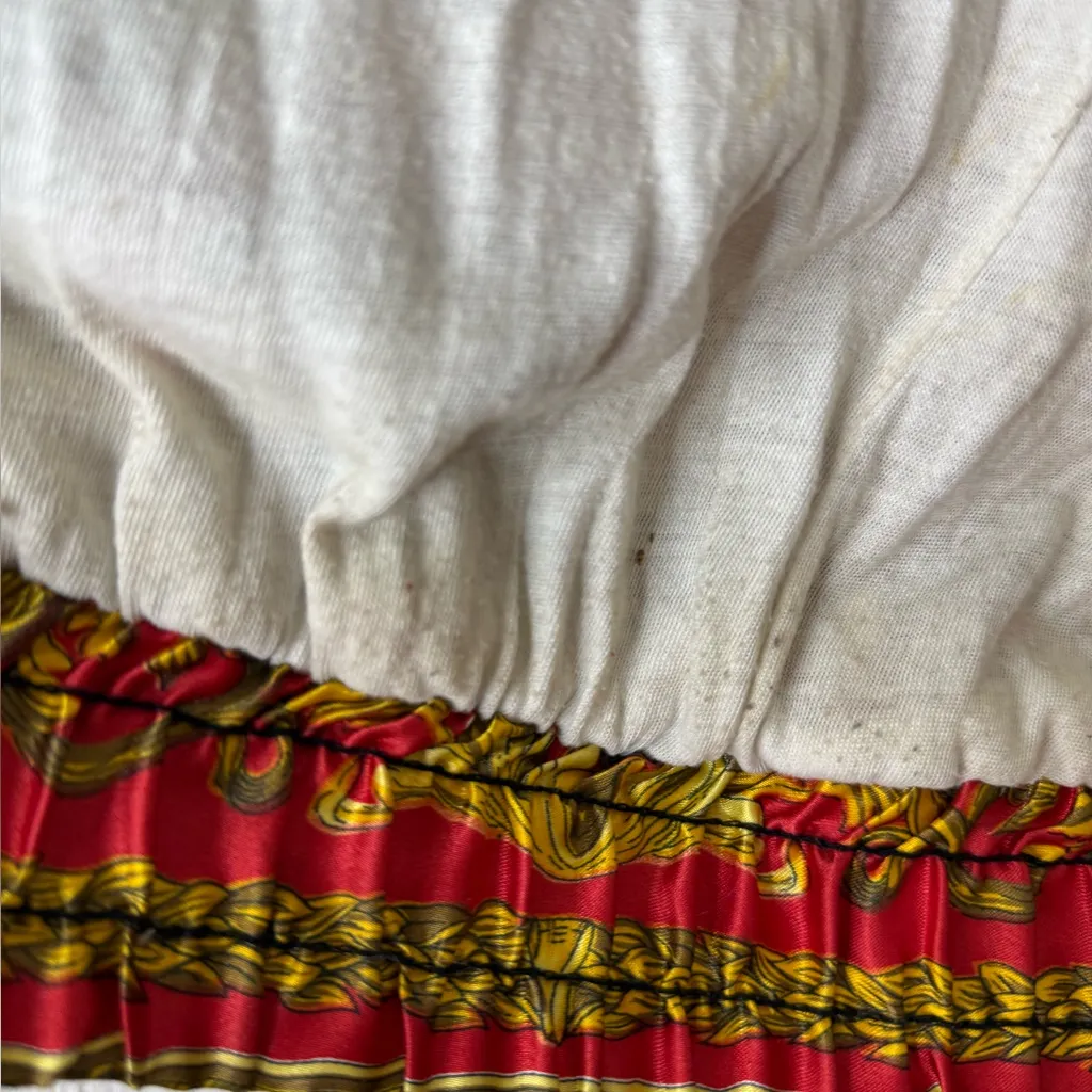 Nouveau Monde vintage Versace style red & gold print full zip bomber jacket 2X Size XXL - Image 9