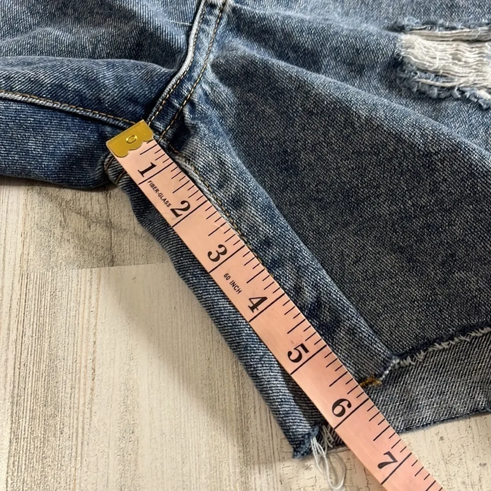 Pretty Little Thing Vintage Wash Distressed Longline Shorts Size 6 NWT - Image 10