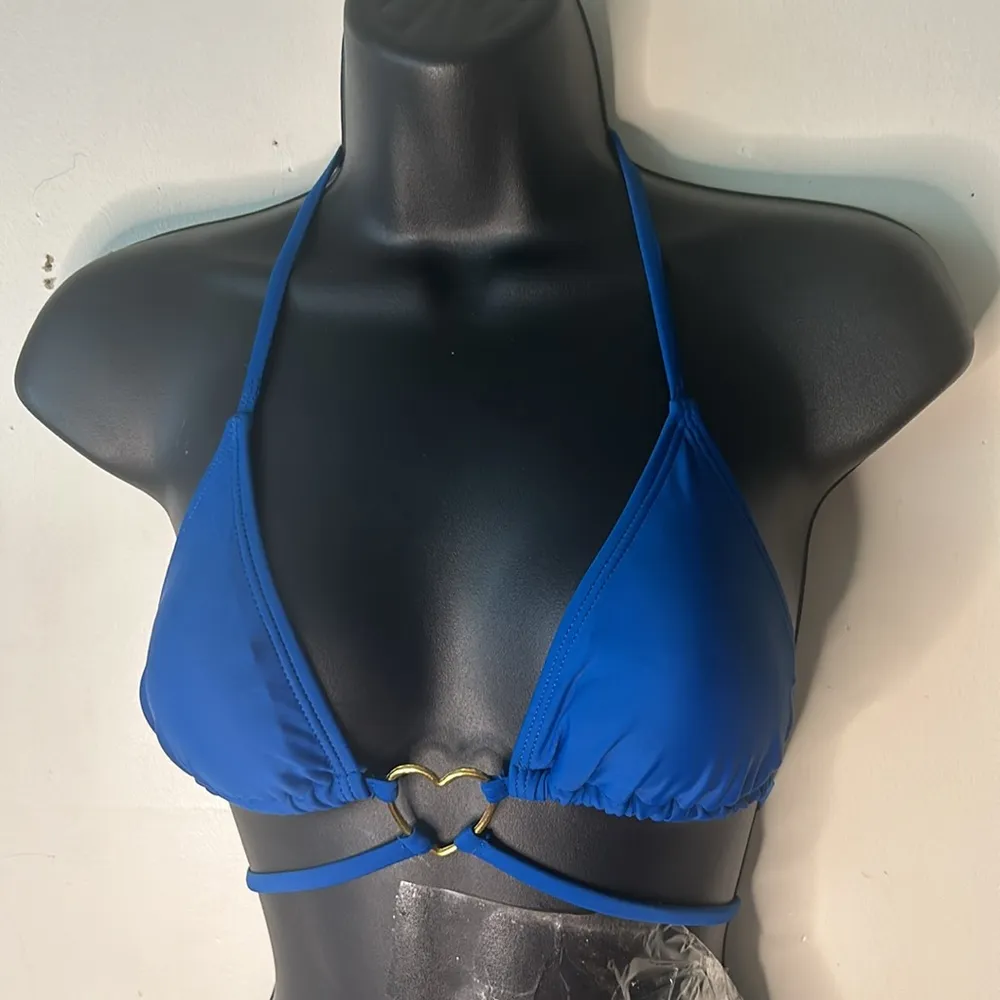 Heart shaped Linked blue bikini - Image 3