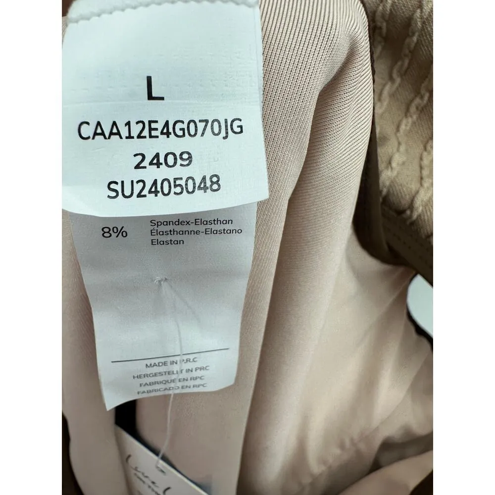 Cupshe One Piece Bathing Suit Open Front Brown Textured Modest High Waisted NWT - Image 7