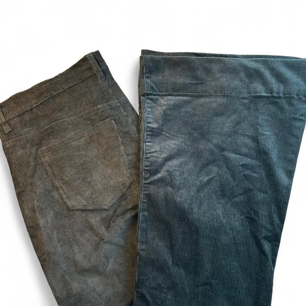 Venus Navy Corduroy Flare Pants | 16 Tall - Image 7