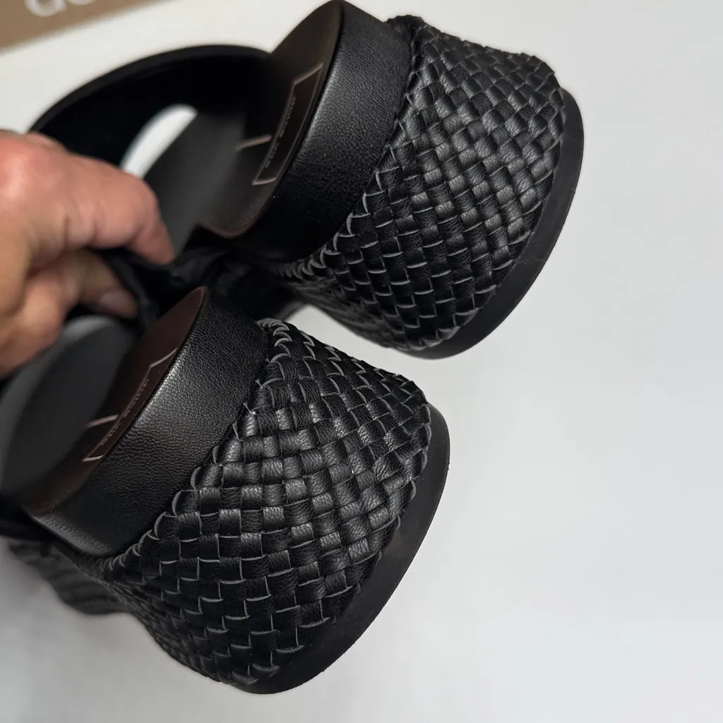 Evereve Dolce Vita Wimsyn Platform Black Leather Sandals New in Box Sz 9.5 - Image 6