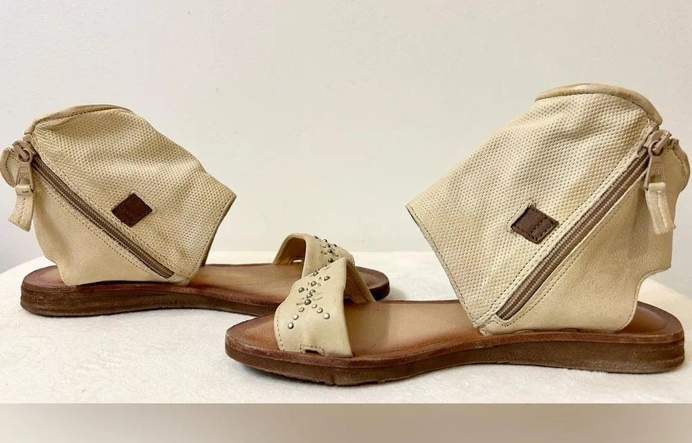 Miz Mooz Women’s Forge Leather Studded Gladiator Sandals in Stone Size 38 - Image 8