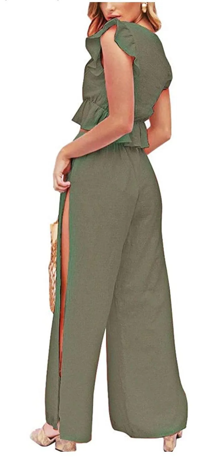 Green Linen Set Size M - Image 2