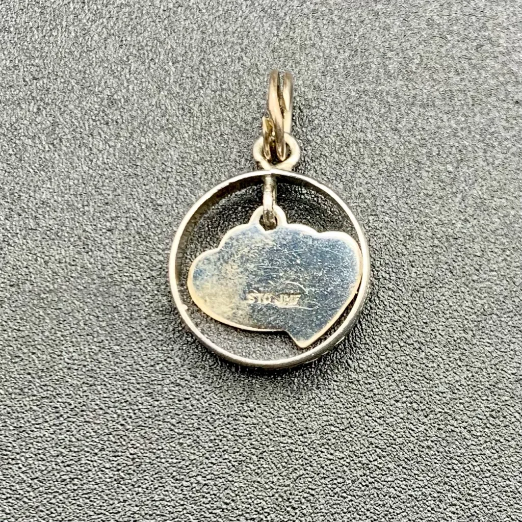 VTG Sterling Silver You And Me Heart Spinning In Wedding Ring Romantic 925 - Image 5