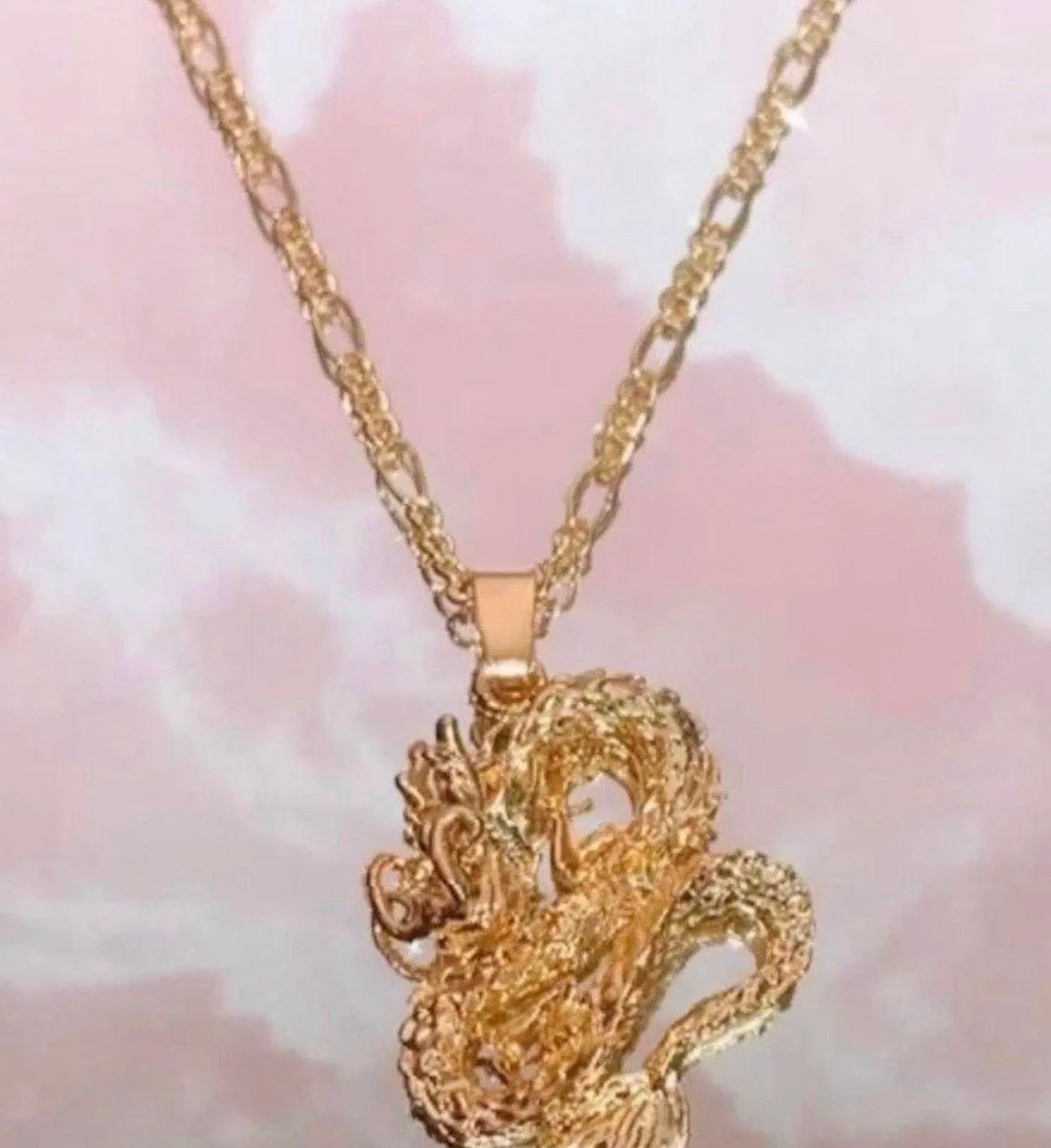 New Dragon Pendant Necklace Gold - Image 2